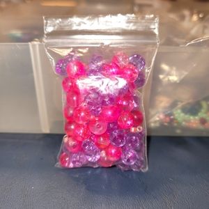Pink & Purple Round Beads